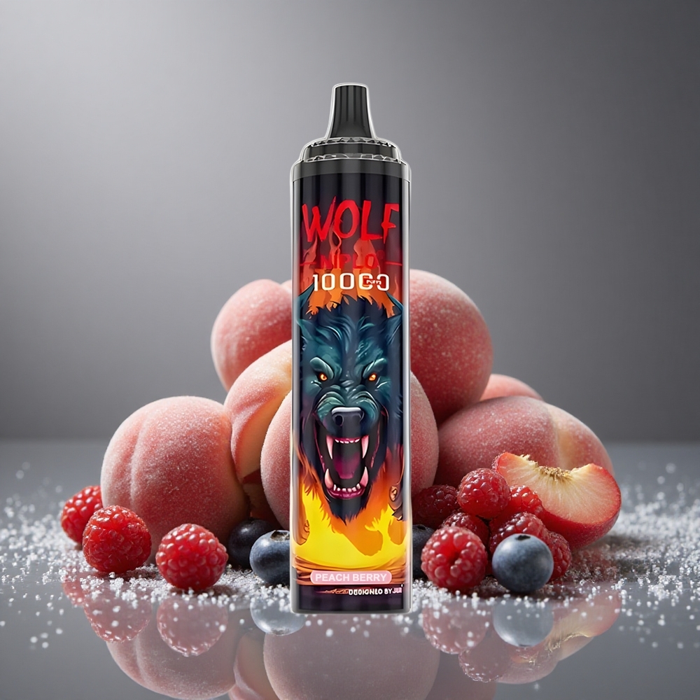 JNR Wolf Niplo 10000パフ ピーチベリー 20ml 650mAh