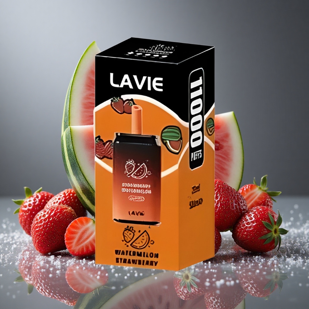 LAVIE Aurora 11000パフ ストロベリーワーターメロン 22ML タイプC充電