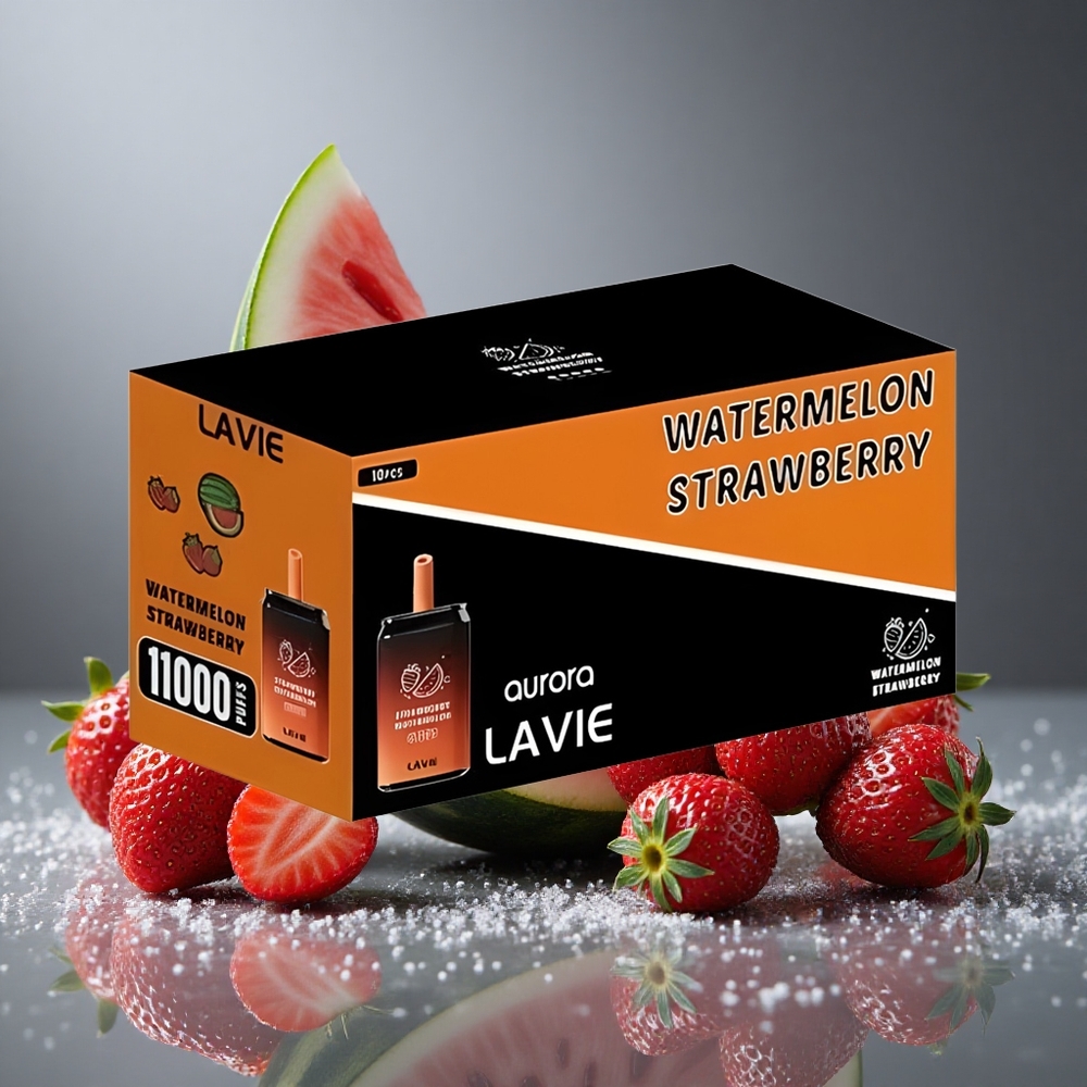 LAVIE Aurora 11000パフ ストロベリーワーターメロン 22ML タイプC充電