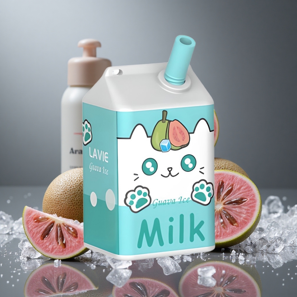 LAVIE Milk 7000パフ グアバアイス 16ML 600mAh