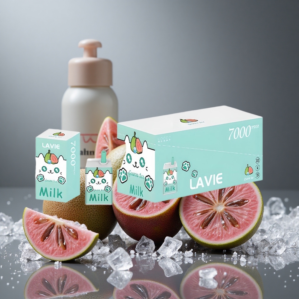 LAVIE Milk 7000パフ グアバアイス 16ML 600mAh
