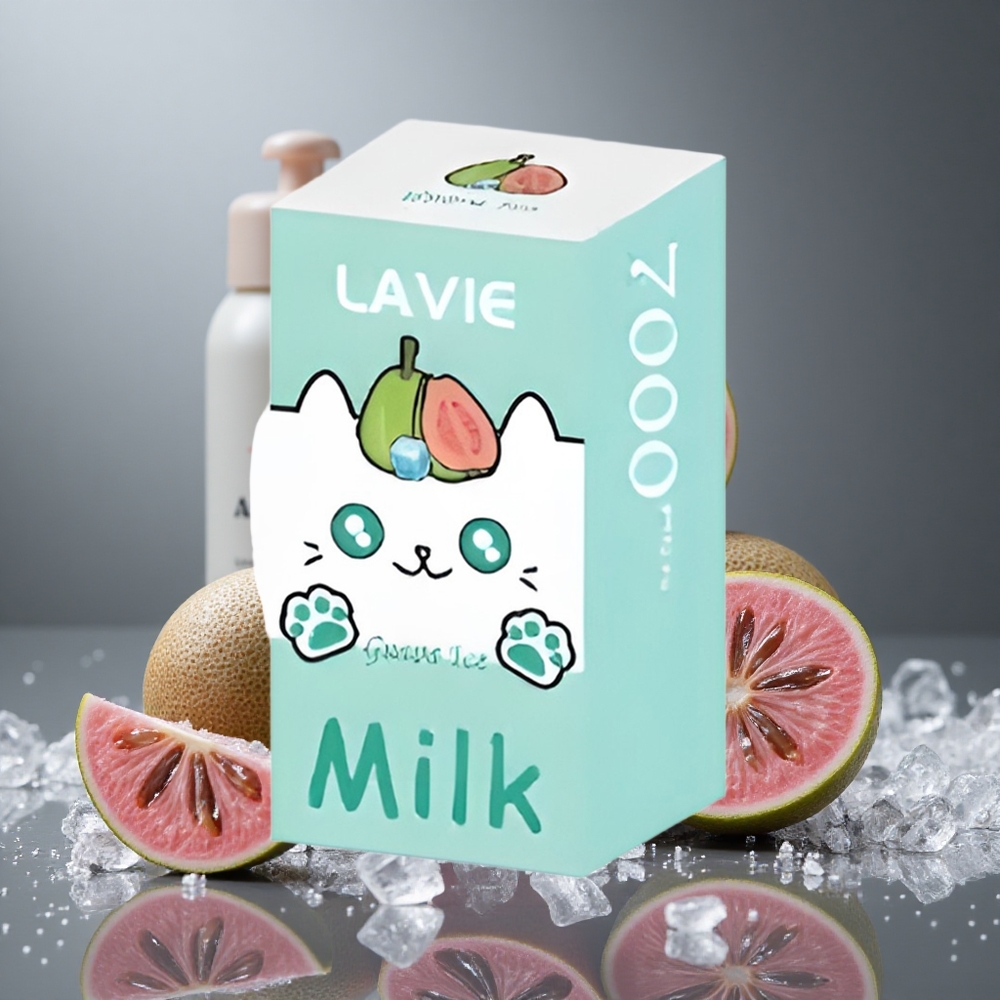 LAVIE Milk 7000パフ グアバアイス 16ML 600mAh