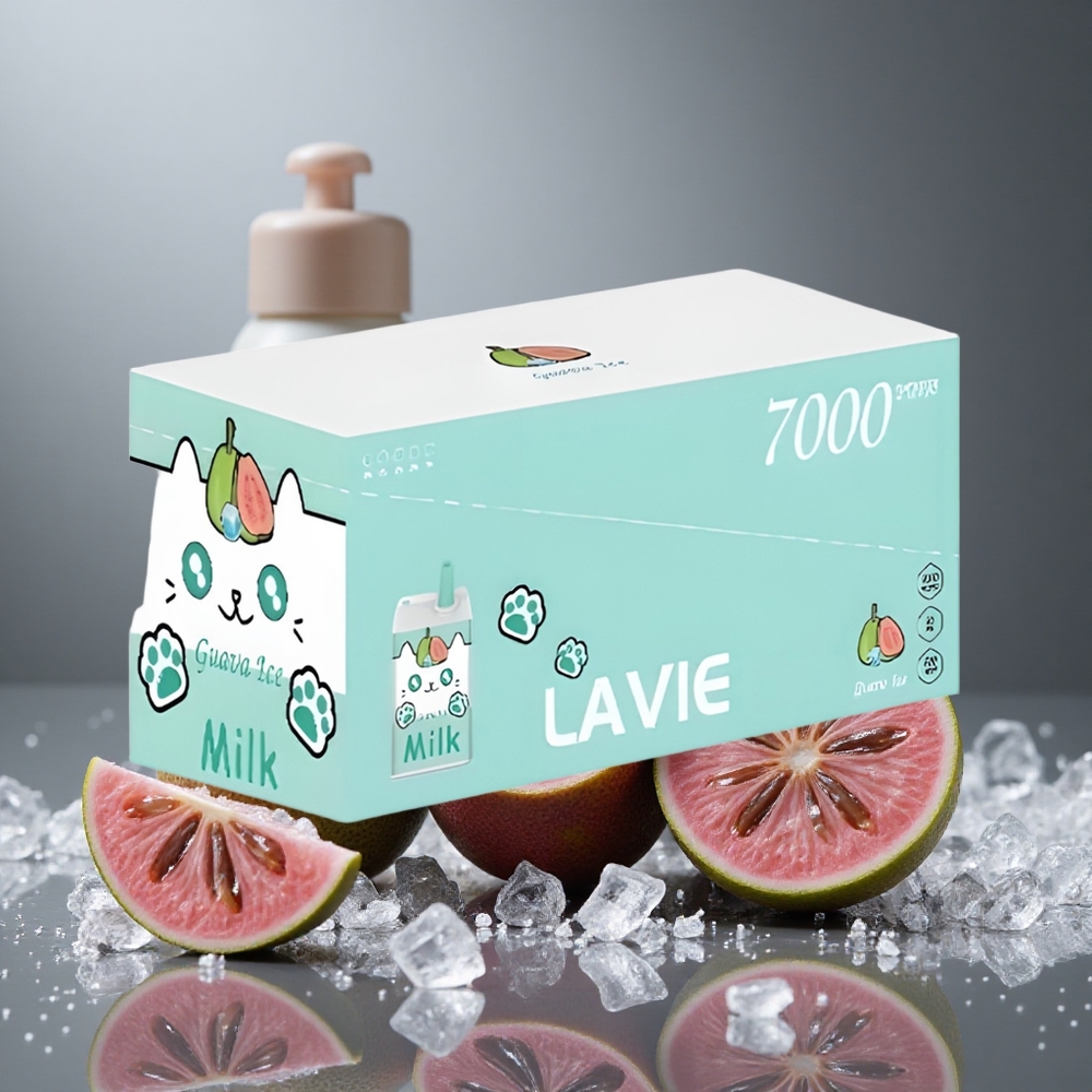 LAVIE Milk 7000パフ グアバアイス 16ML 600mAh