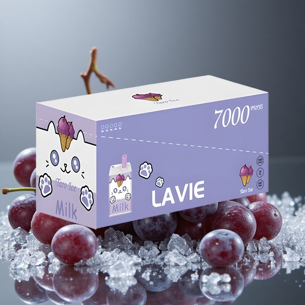 LAVIE Milk 7000パフ グレープアイス 16ML 600mAh