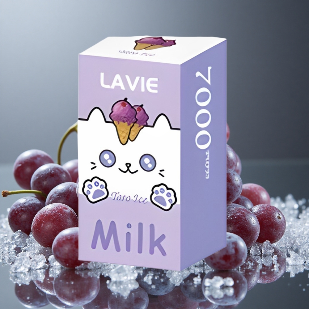 LAVIE Milk 7000パフ グレープアイス 16ML 600mAh
