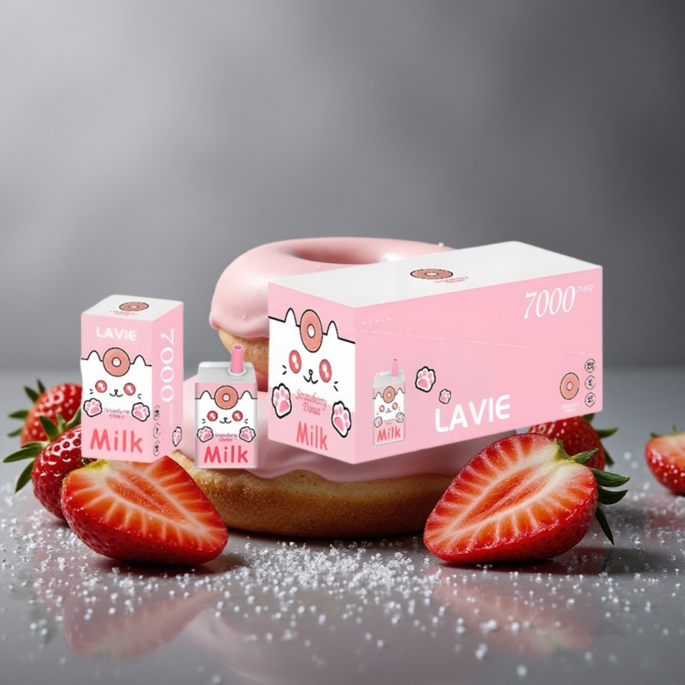 LAVIE Milk 7000パフ ストロベリードーナツ 16ML 600mAh