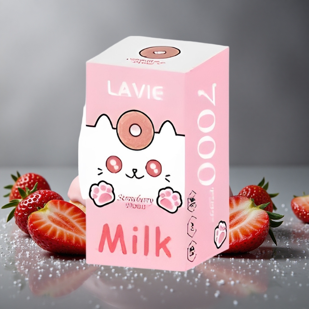 LAVIE Milk 7000パフ ストロベリードーナツ 16ML 600mAh