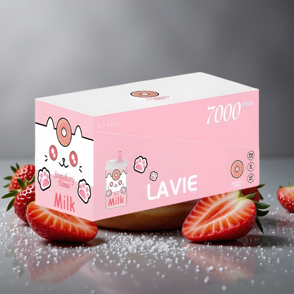 LAVIE Milk 7000パフ ストロベリードーナツ 16ML 600mAh