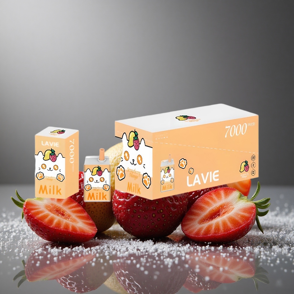 LAVIE Milk 7000パフ ストロベリーマンゴー 16ML 600mAh
