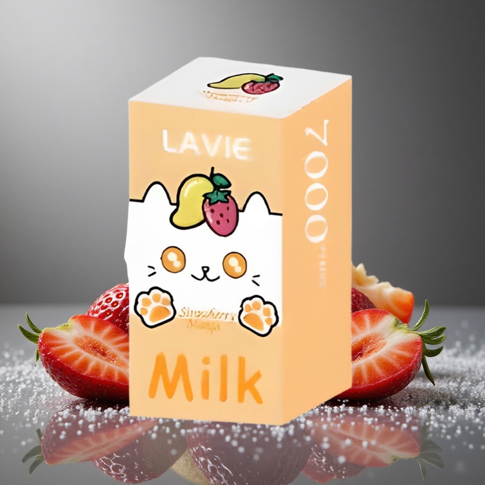 LAVIE Milk 7000パフ ストロベリーマンゴー 16ML 600mAh