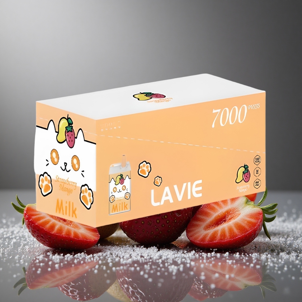 LAVIE Milk 7000パフ ストロベリーマンゴー 16ML 600mAh
