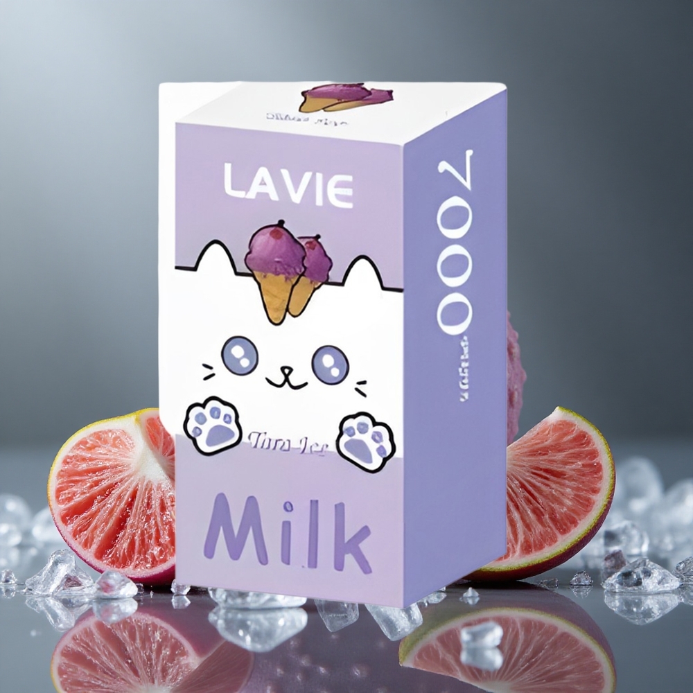 LAVIE Milk 7000パフ タロアイス 16ML 600mAh