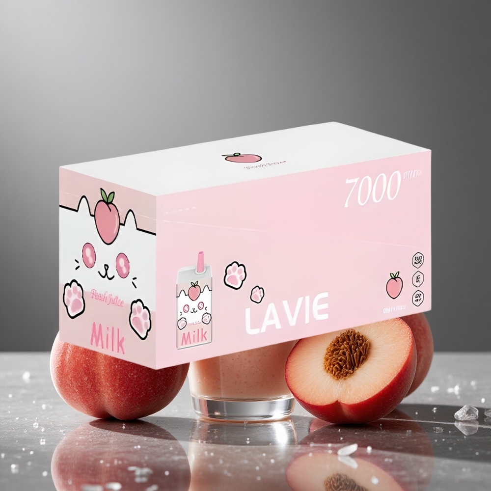 LAVIE Milk 7000パフ ピーチジュース 16ML 600mAh