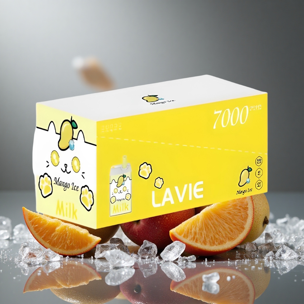 LAVIE Milk 7000パフ マンゴーアイス 16ML 600mAh