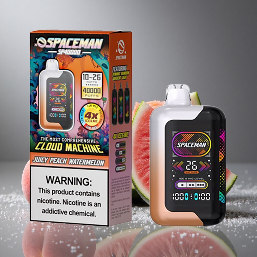 SMOK SPACEMAN SP40000 ディスポーザブルベイプ 40000パフ 20ml ジューシーピーチウォーターメロン