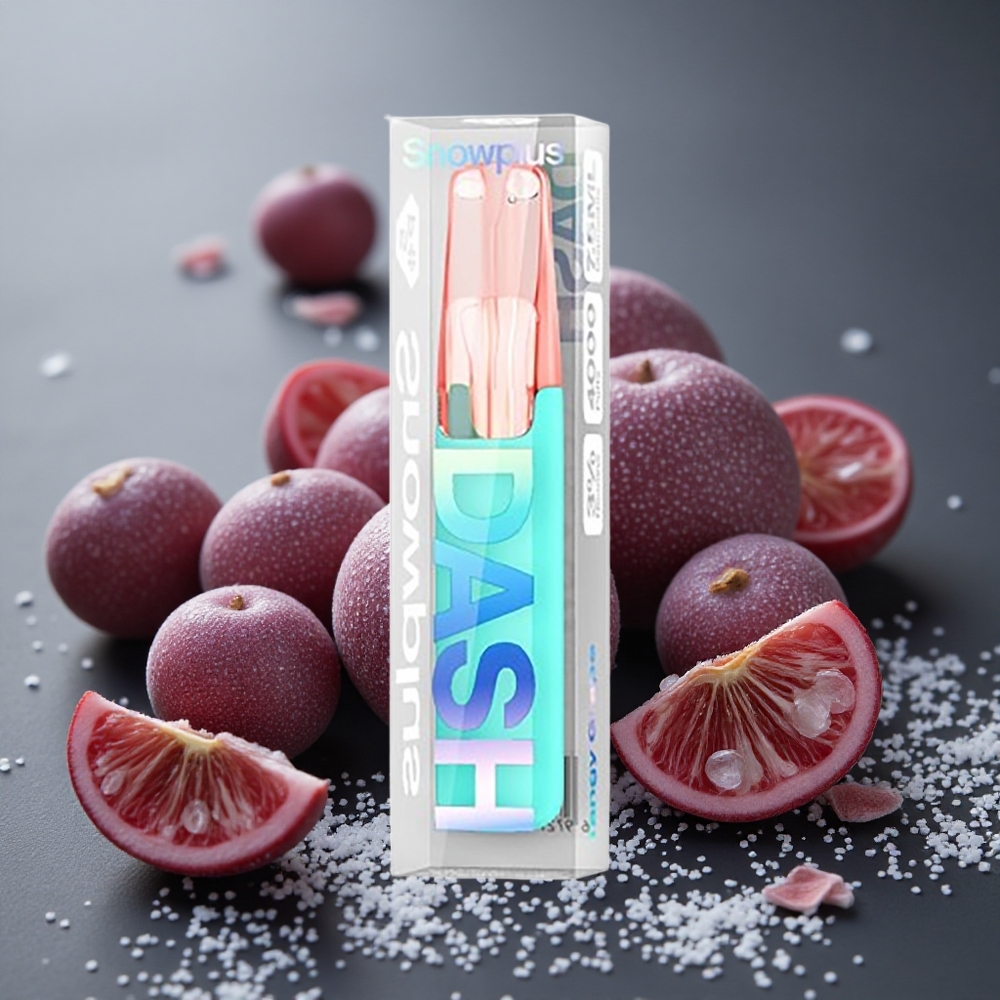 Snowplus Dash 4000パフ タンギーグレープ セラミックアトマイザー 75ml