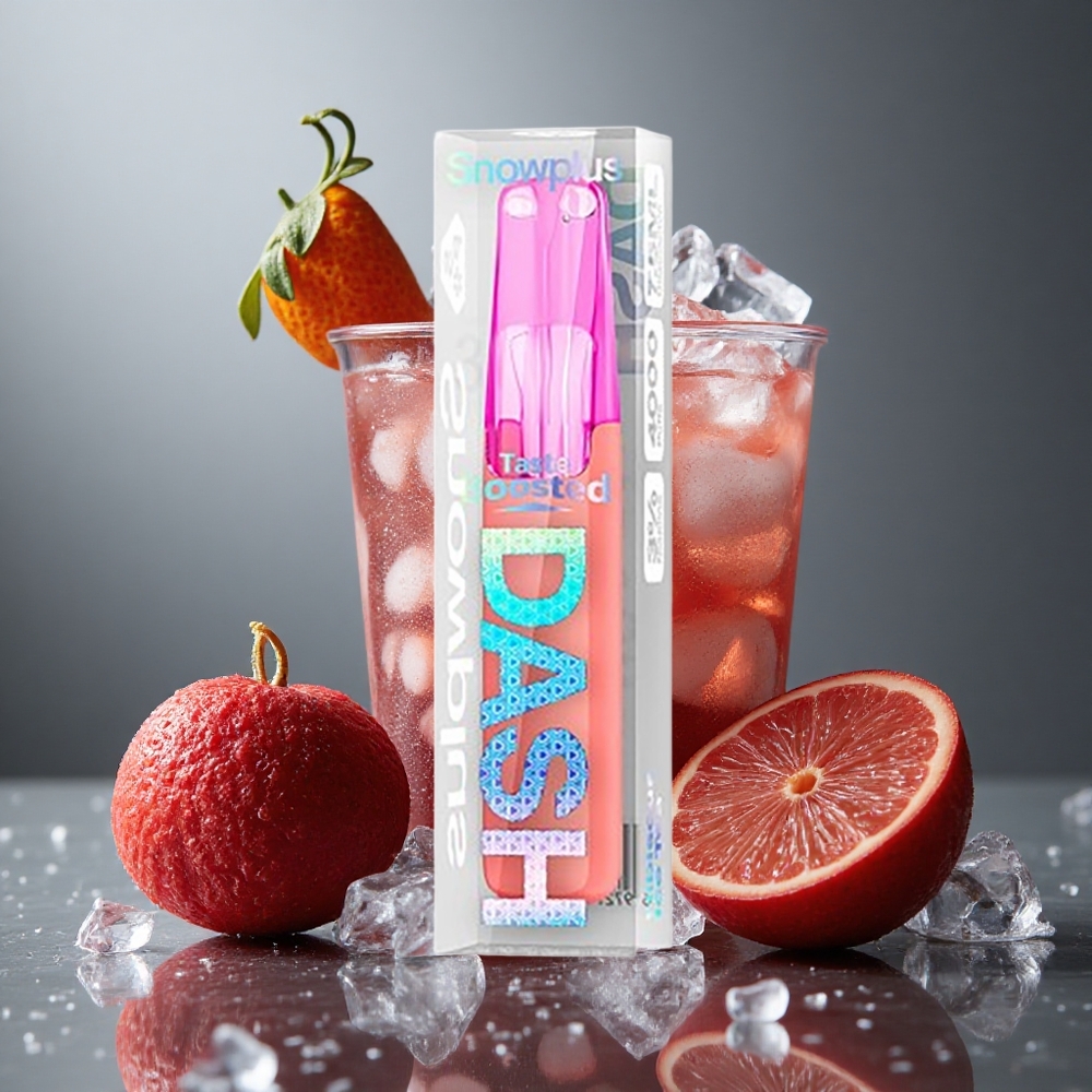 Snowplus Dash 4000パフ ハイビスカスアイスティー セラミックアトマイザー 75ml