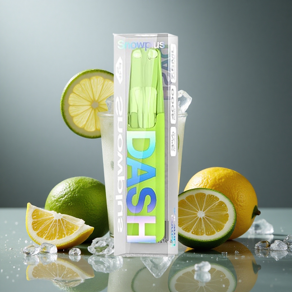 Snowplus Dash 4000パフ レモンライムアイス セラミックアトマイザー 75ml