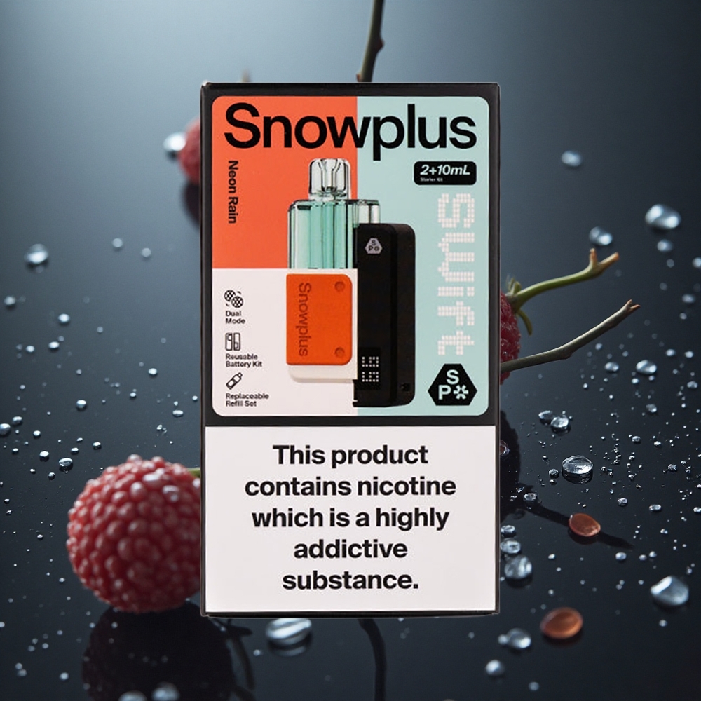Snowplus Swift 5000 パフ デュアルメッシュ 1000mAh ネオンレイン