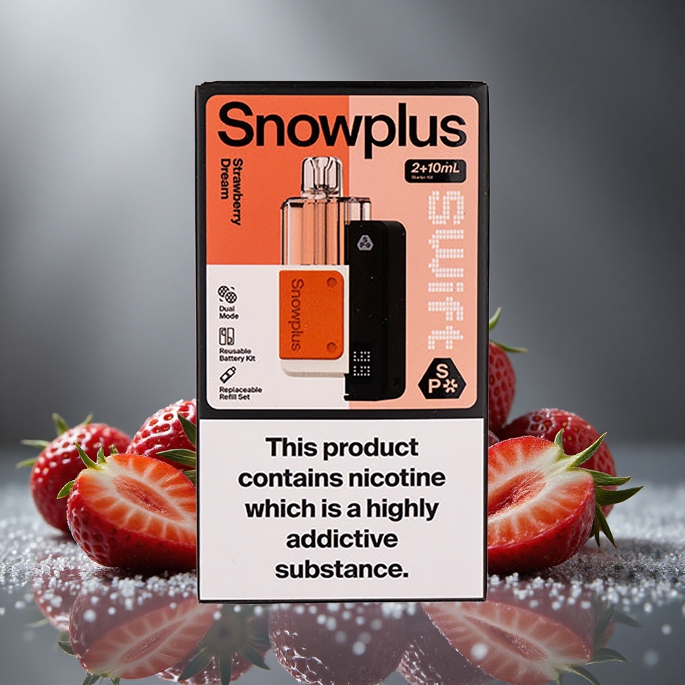 Snowplus Swift 5000パフ デュアルメッシュ ストロベリードリーム プレフィルドポッドキット