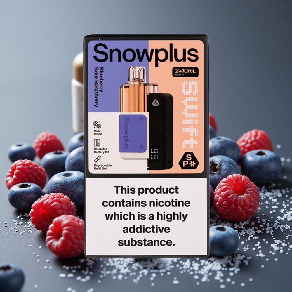 Snowplus Swift 5000パフ ブルーベリーサワーラズベリー デュアルメッシュ 1000mAh