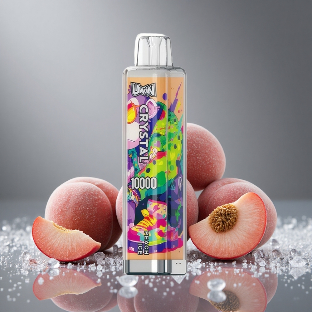 UWIN Crystal 10000 パフ 18ml ピーチアイス RGBライト