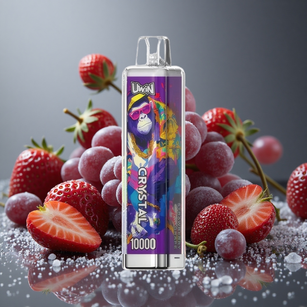 UWIN Crystal 10000パフ ストロベリーグレープ 650mAh充電式 18ml