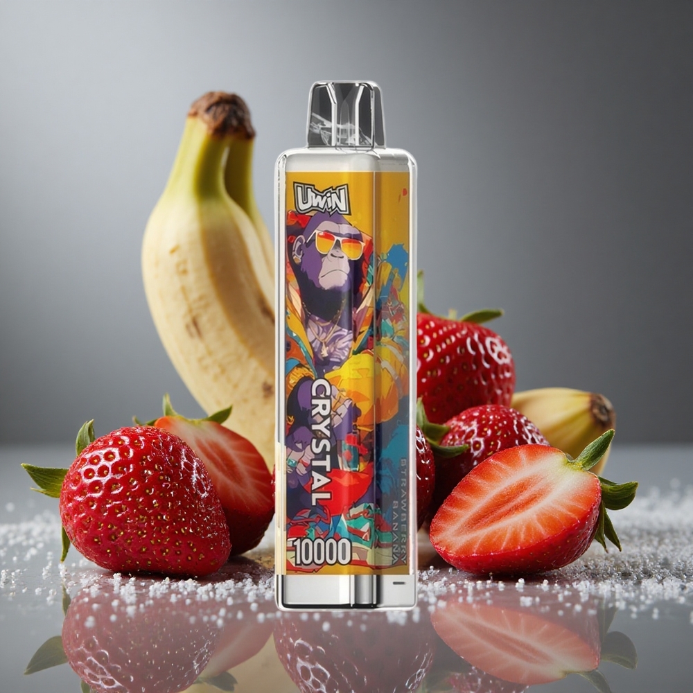 UWIN Crystal 10000パフ ストロベリーバナナ 18ml 650mAh