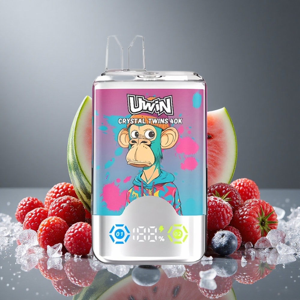 UWIN Crystal Twins 40000 パフ スイカアイスとミックスベリー 32ml 850mAh