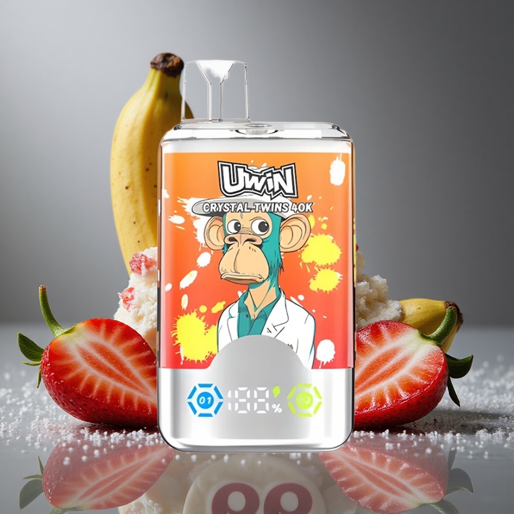 UWIN Crystal Twins 40000 パフ ストロベリーバナナ ラブ 66 32ml 850mAh