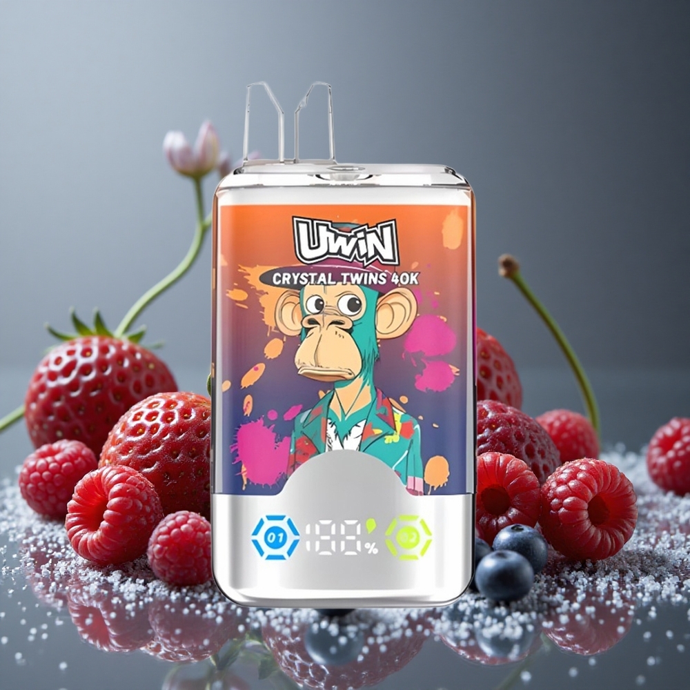 UWIN Crystal Twins 40000 パフ ストロベリーラズベリー チェリー ミスター ブルー 850mAh 32ml