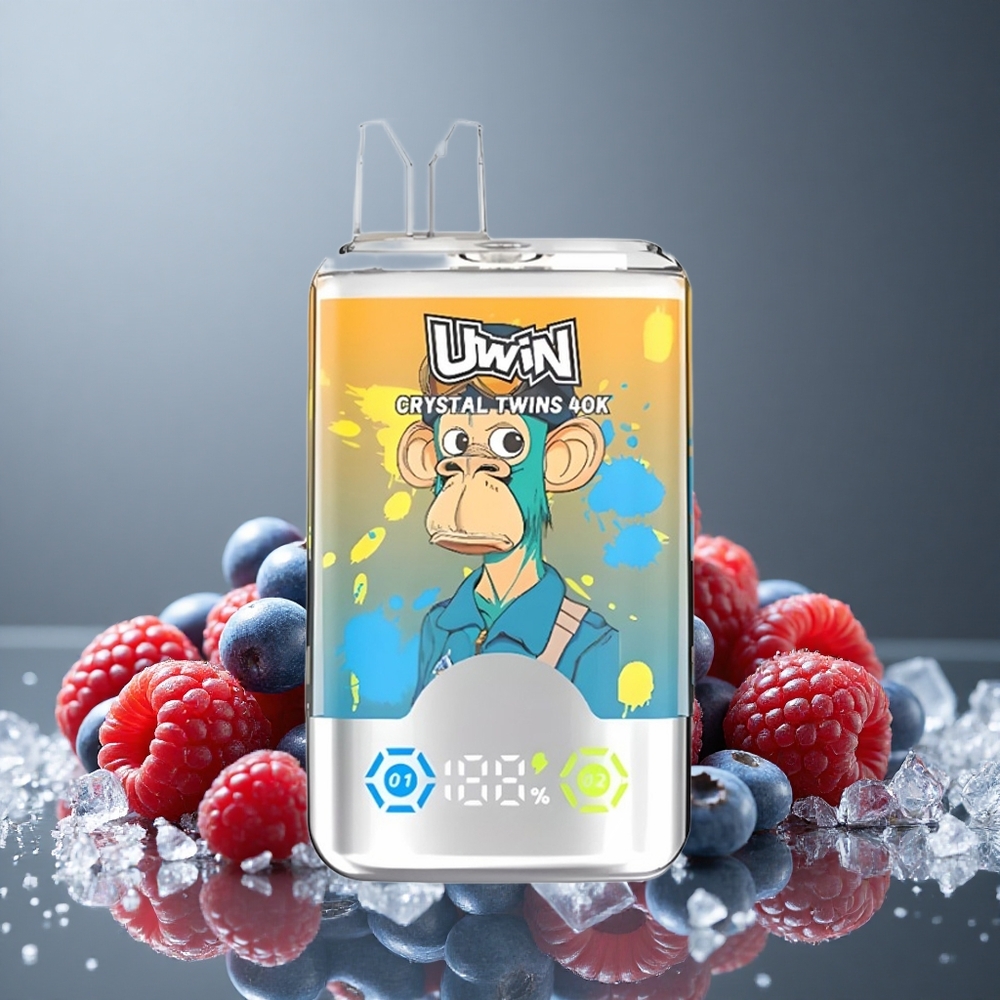 UWIN Crystal Twins 40000パフ ブルーベリーラズベリーチェリーアイス 32ml 850mAh
