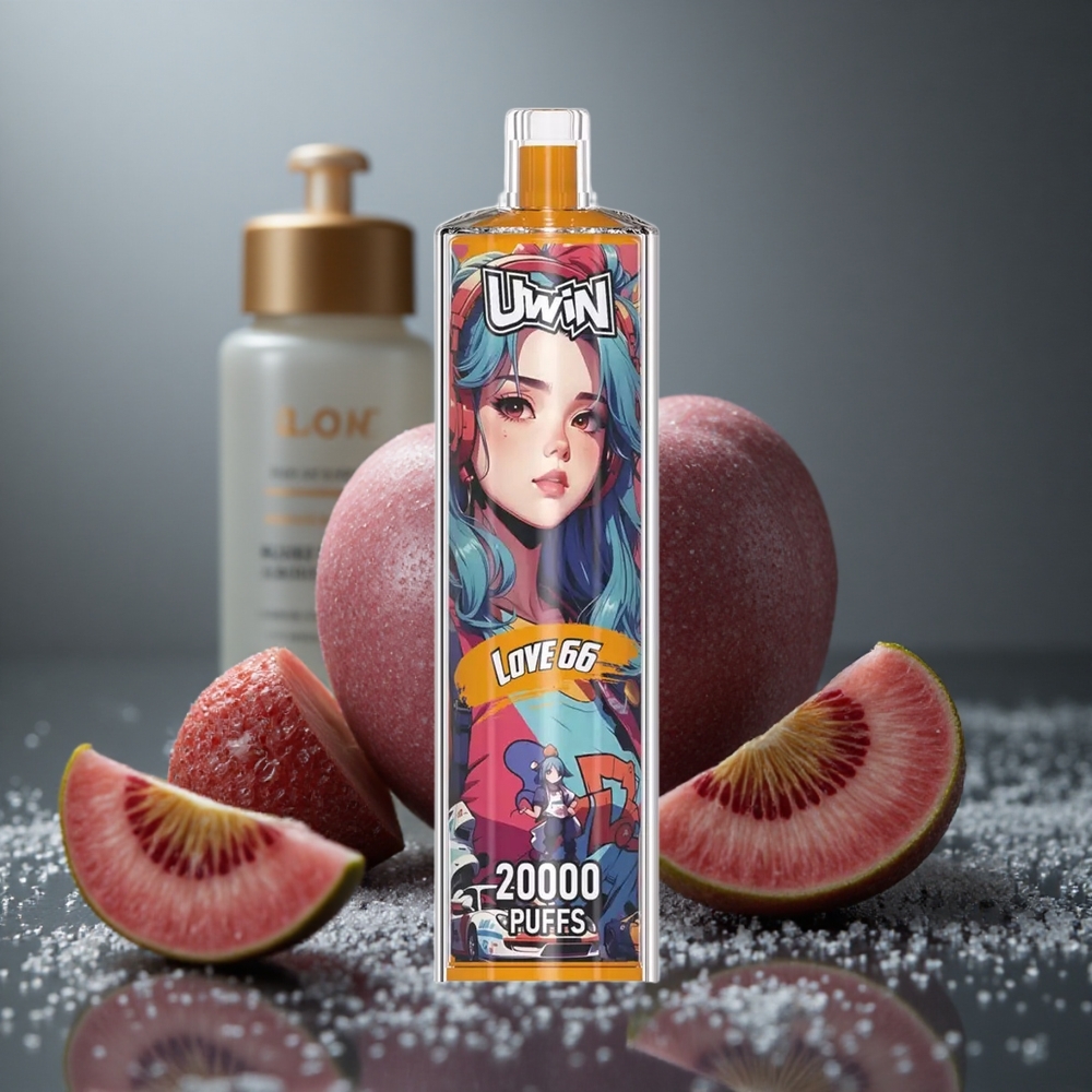 Uwin Shisha Hookah Crystal 20000パフ 22ml リチャージャブル ラブ66