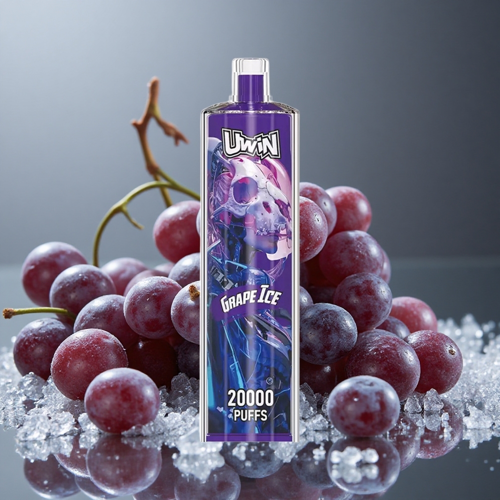 Uwin Shisha Hookah Crystal 20000パフ グレープアイス 22ml メッシュコイル