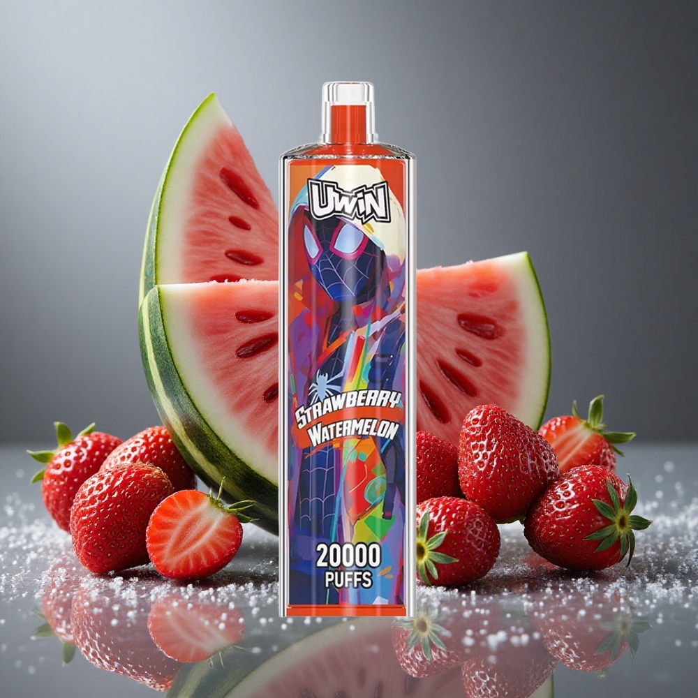 Uwin Shisha Hookah Crystal 20000パフ ストロベリーウォーターメロン 22ml メッシュコイル