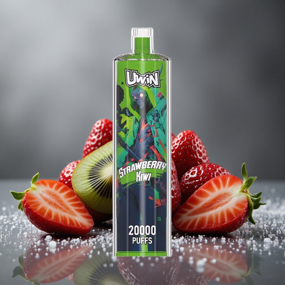 Uwin Shisha Hookah Crystal 20000パフ吸引 ストロベリーキウイ 22ml