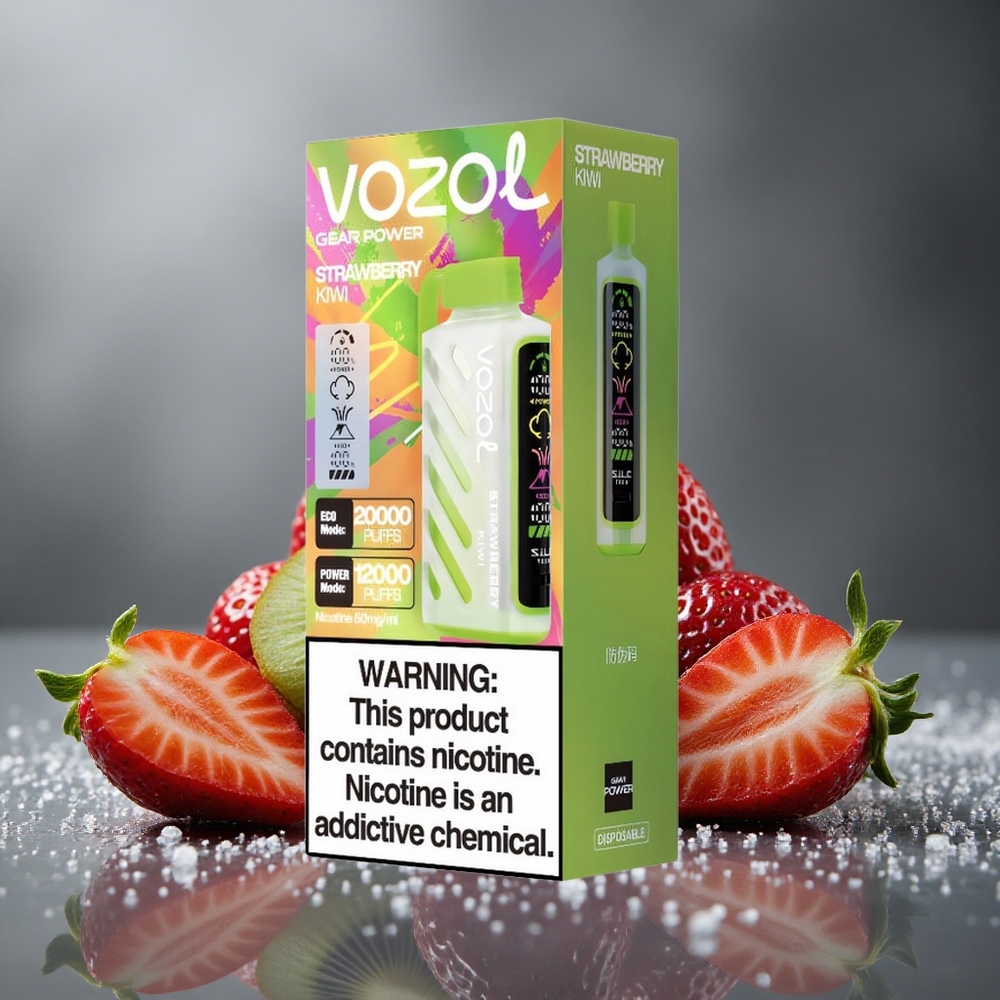 VOZOL Gear Power 20000パフ いちごキウイ フルスクリーン デュアルメッシュコイル