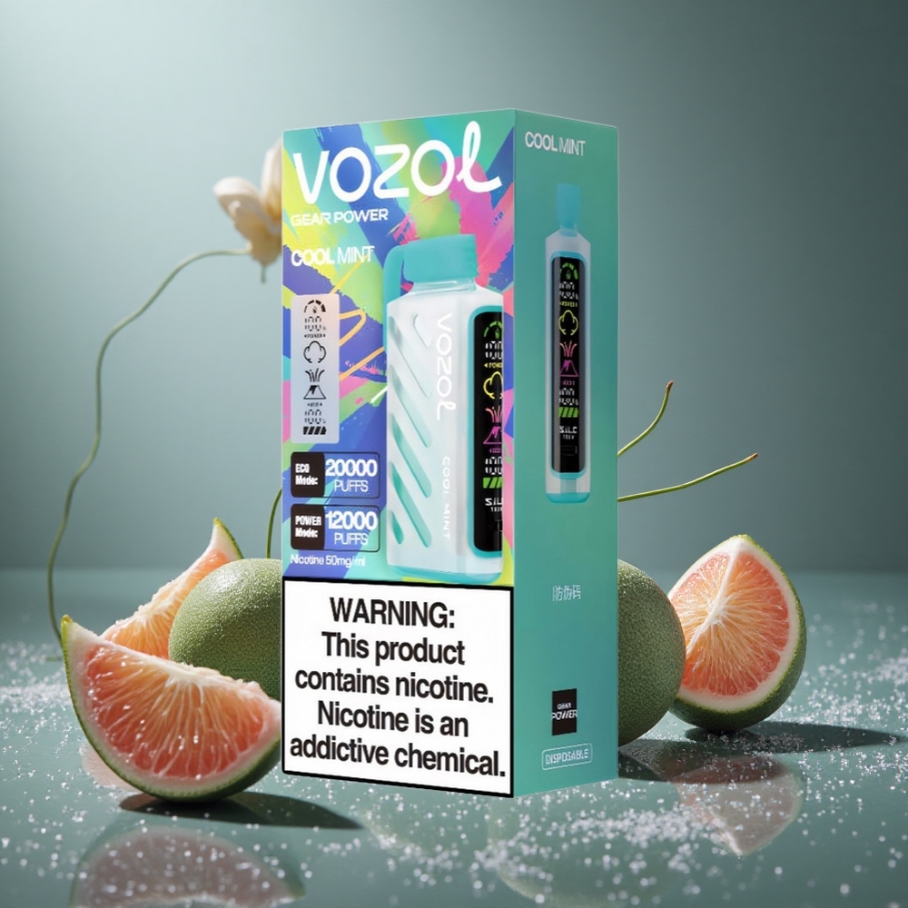 VOZOL Gear Power 20000パフ クールミント デュアルメッシュコイル 20mL