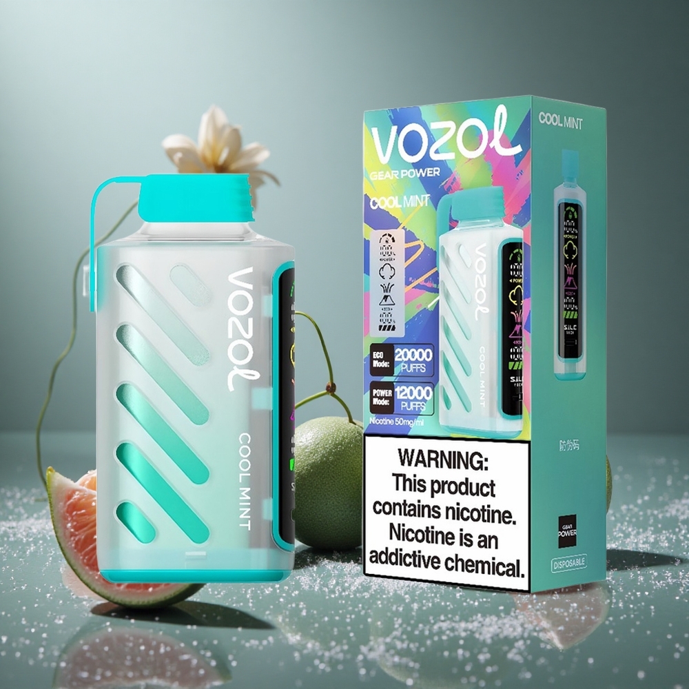 VOZOL Gear Power 20000パフ クールミント デュアルメッシュコイル 20mL