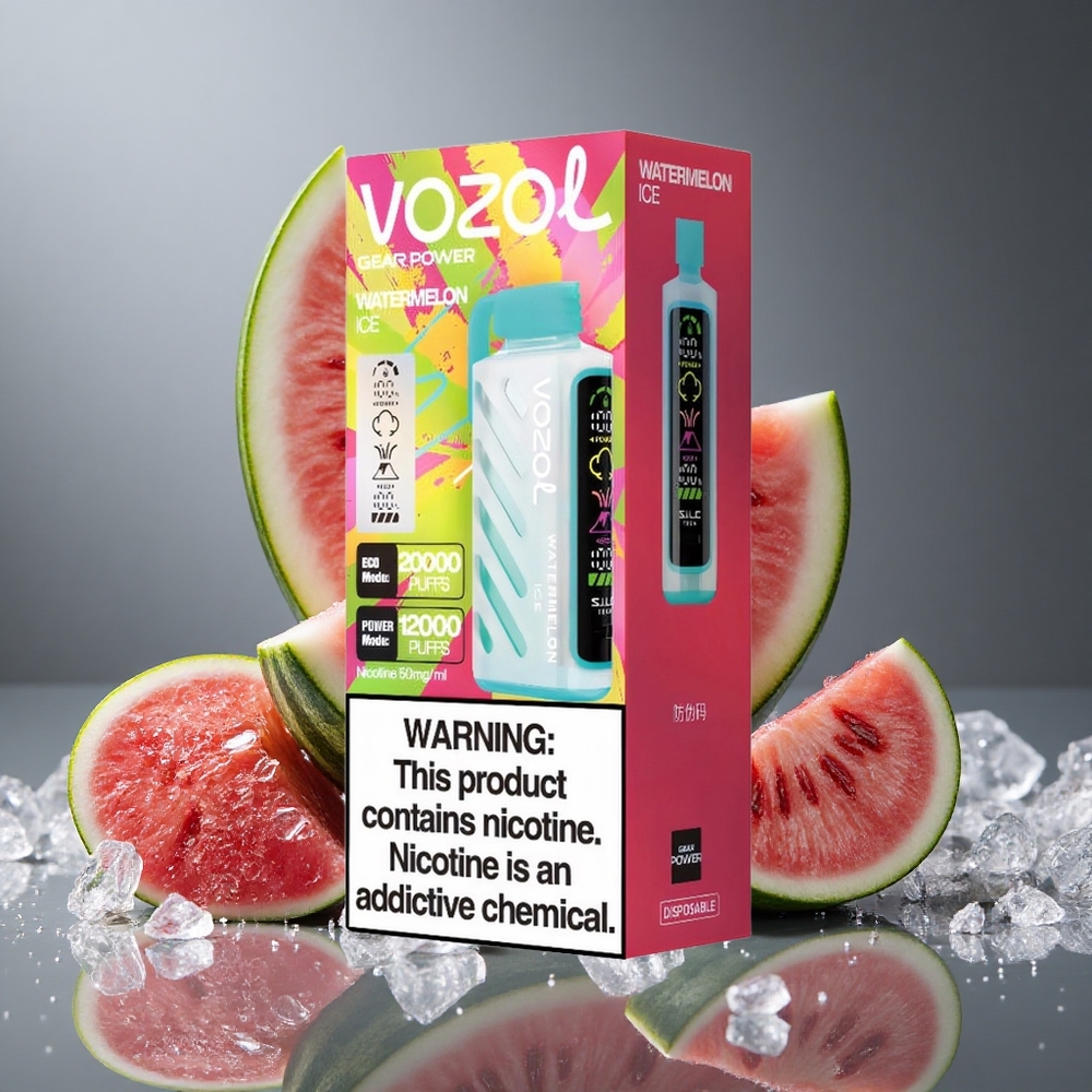 VOZOL Gear Power 20000パフ スイカアイス デュアルメッシュコイル 20mL