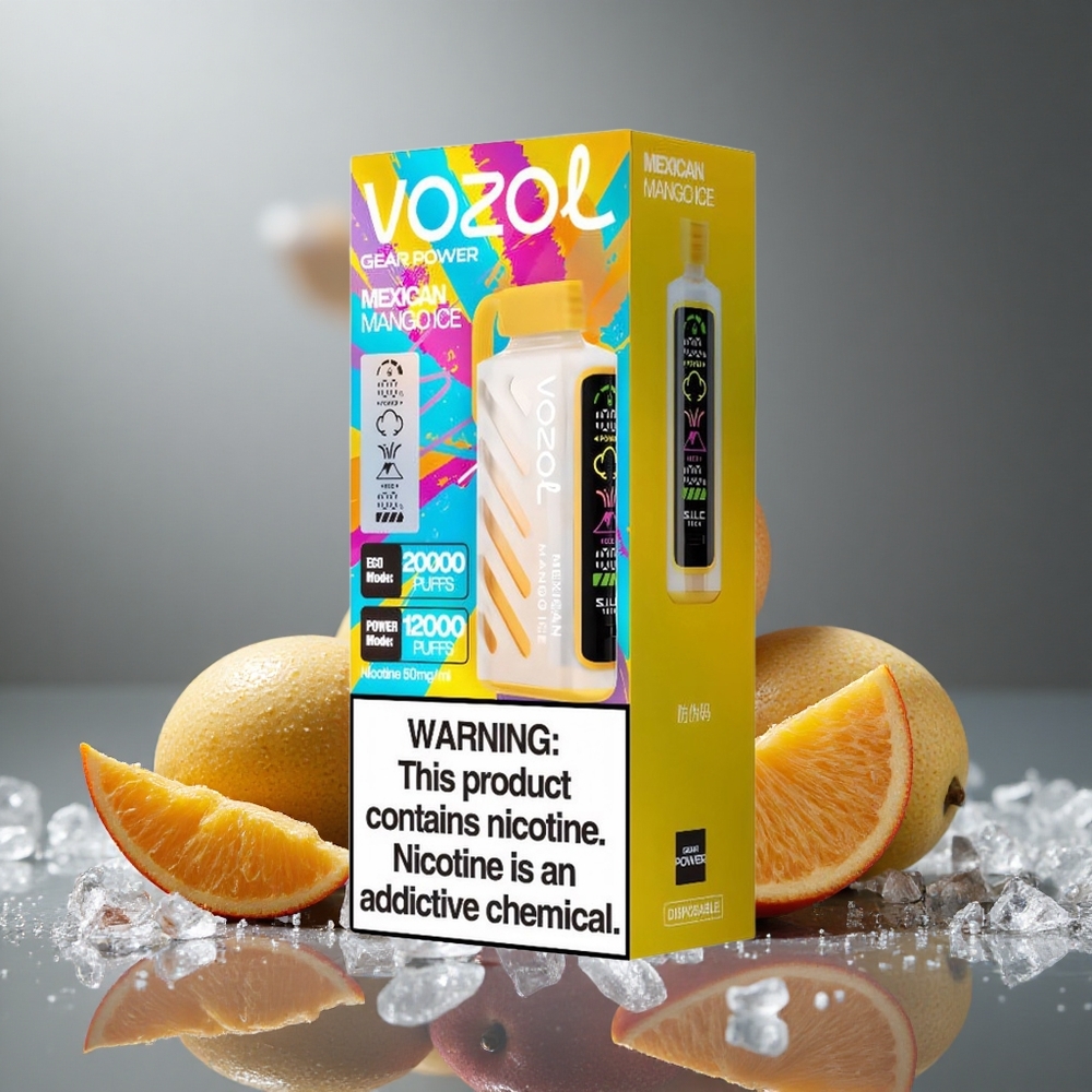 VOZOL Gear Power 20000パフス メキシカンマンゴーアイス デュアルメッシュコイル 20mL