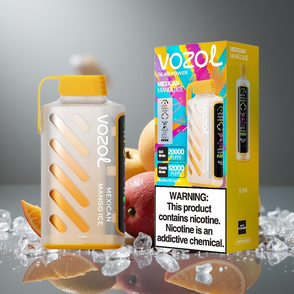 VOZOL Gear Power 20000パフス メキシカンマンゴーアイス デュアルメッシュコイル 20mL