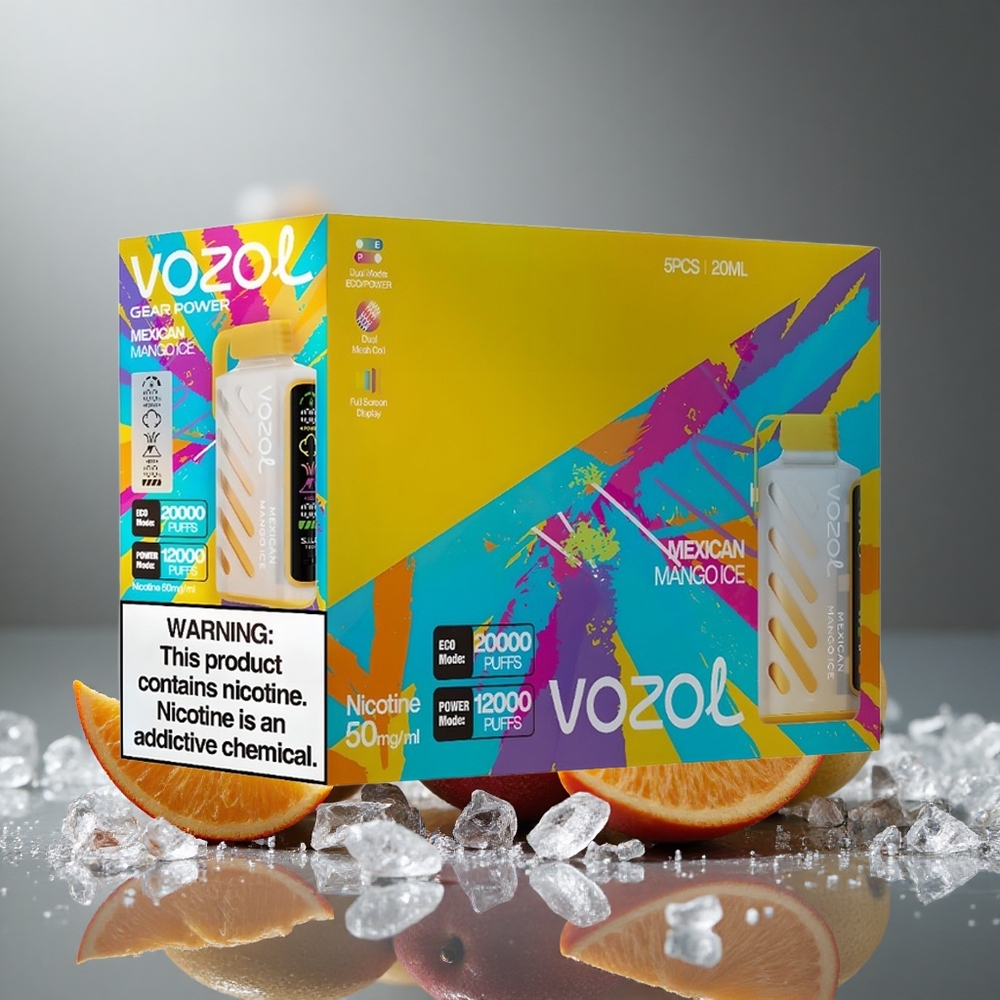 VOZOL Gear Power 20000パフス メキシカンマンゴーアイス デュアルメッシュコイル 20mL