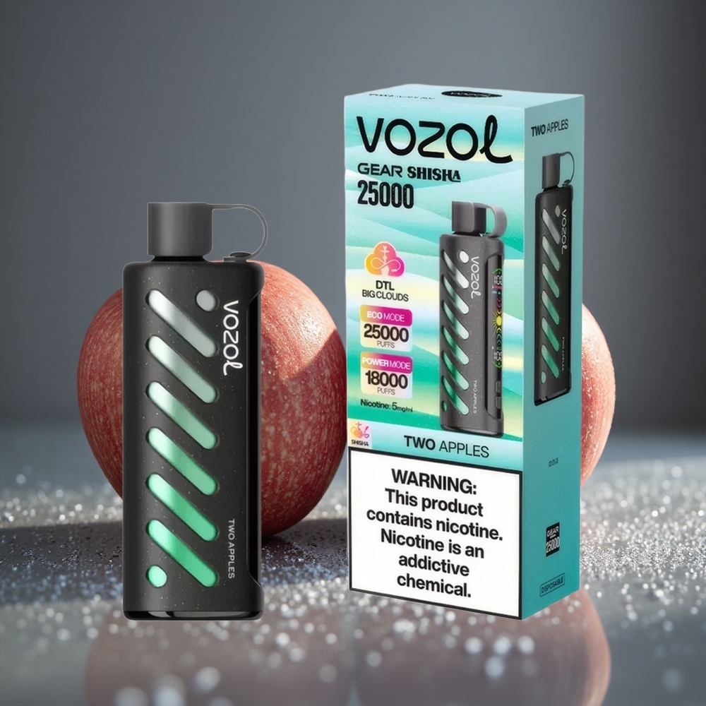 VOZOL Gear Shisha 25000 パフ デュアルメッシュ 2つのりんご