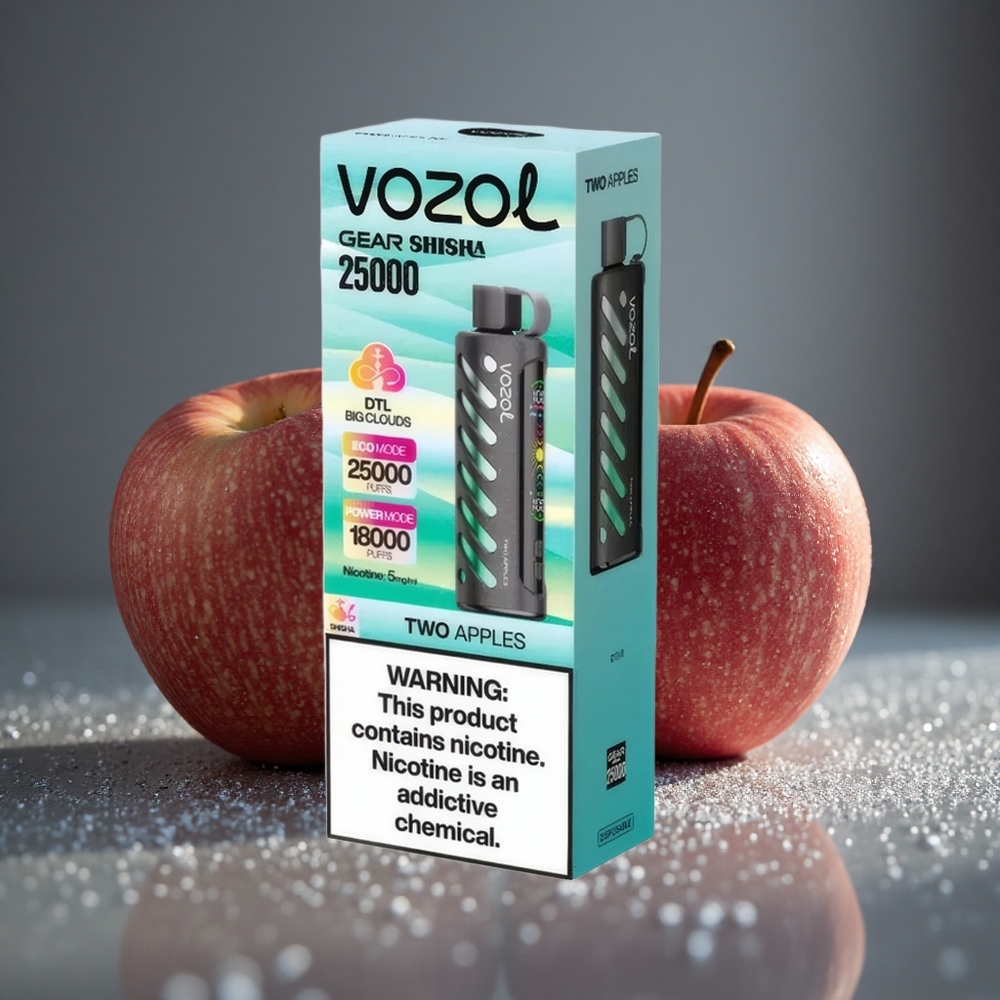 VOZOL Gear Shisha 25000 パフ デュアルメッシュ 2つのりんご