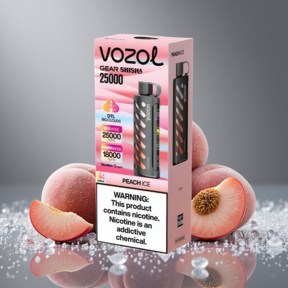 VOZOL Gear Shisha 25000 パフ ピーチアイス SiLC テック デュアルメッシュ