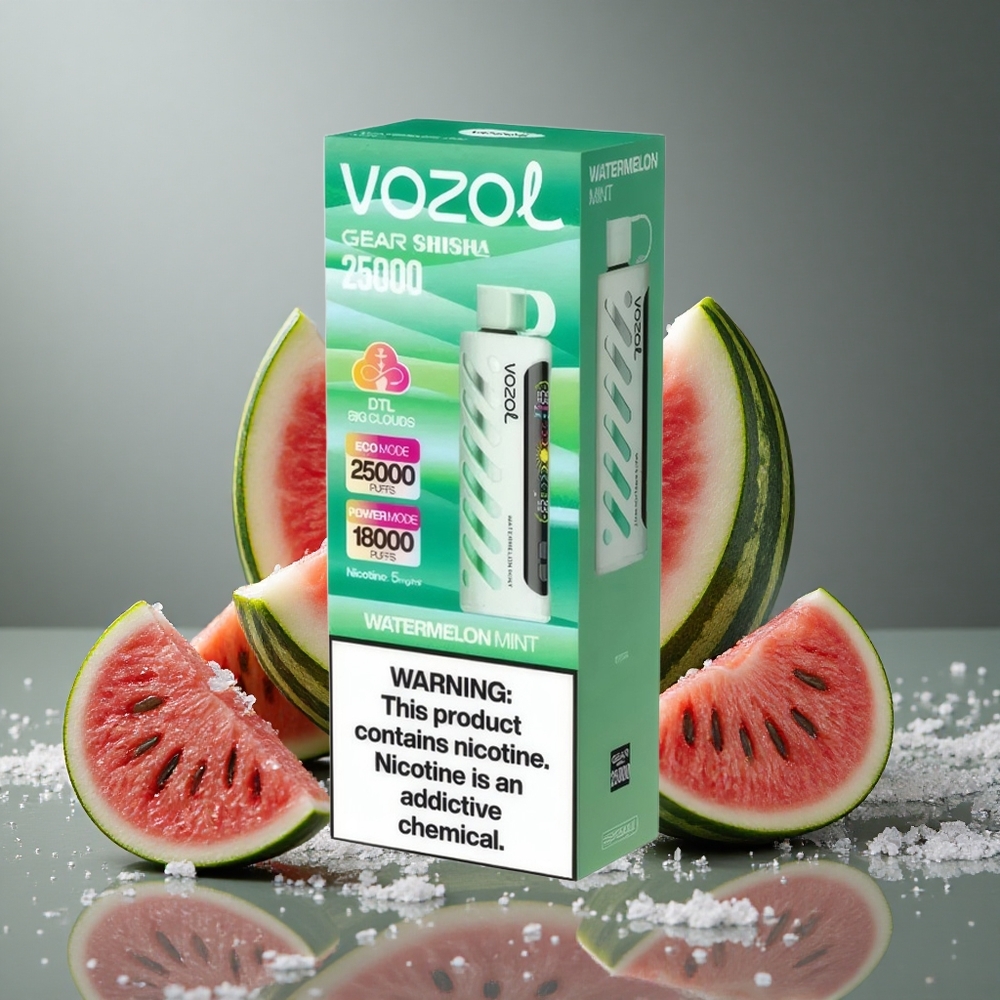 VOZOL Gear Shisha 25000パフ デュアルメッシュ スイカミント