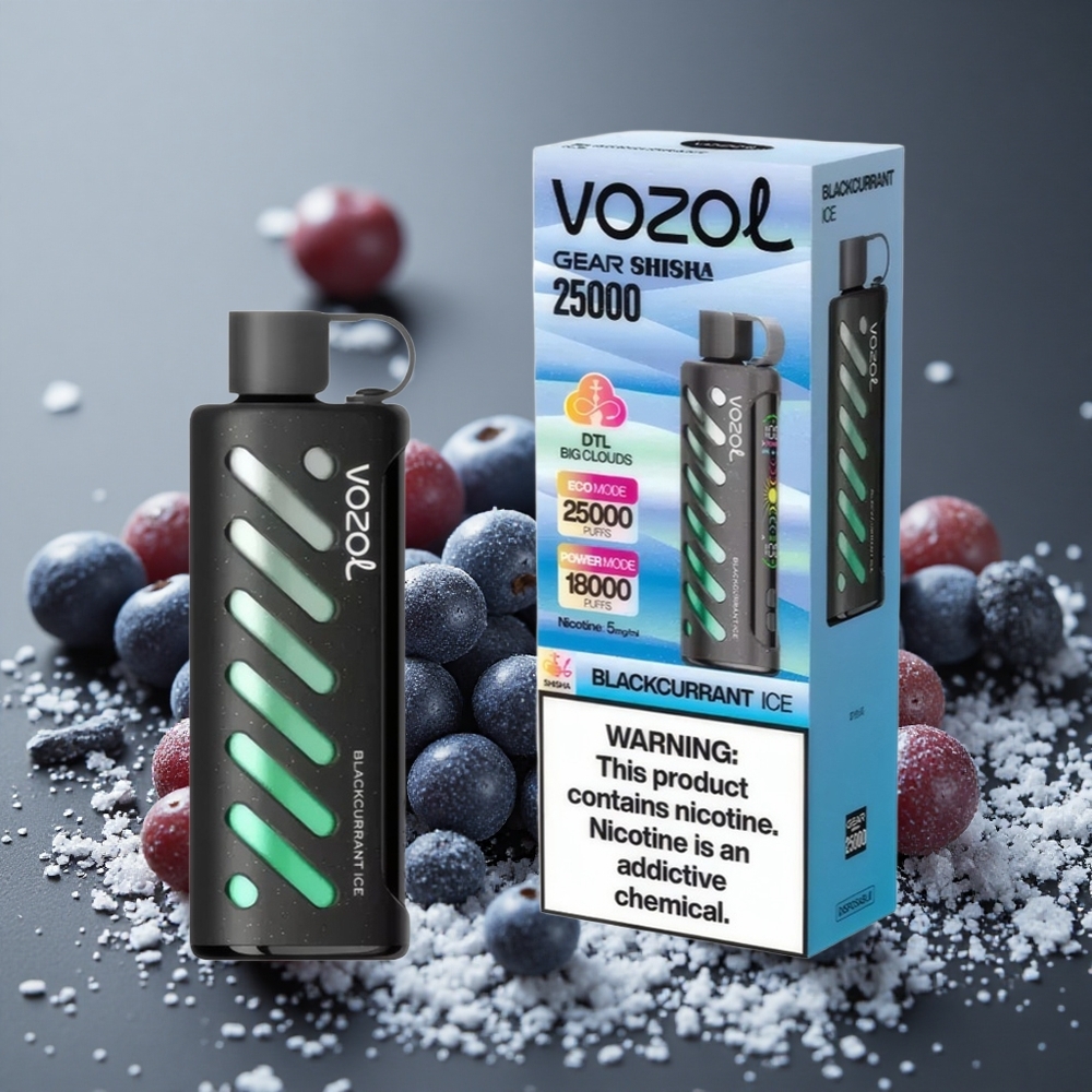VOZOL Gear Shisha 25000パフ デュアルメッシュ ブラックカラントアイス
