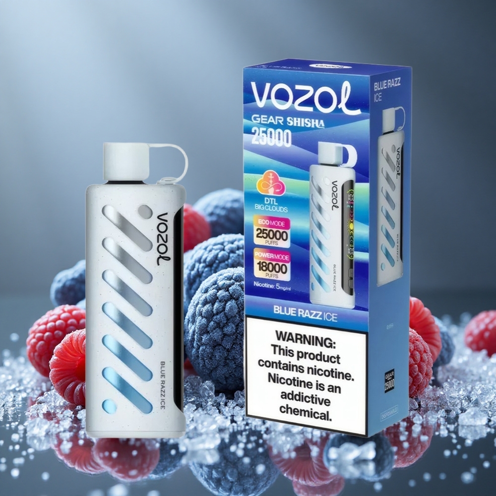 VOZOL Gear Shisha 25000パフ デュアルメッシュモード ブルーレズアイス