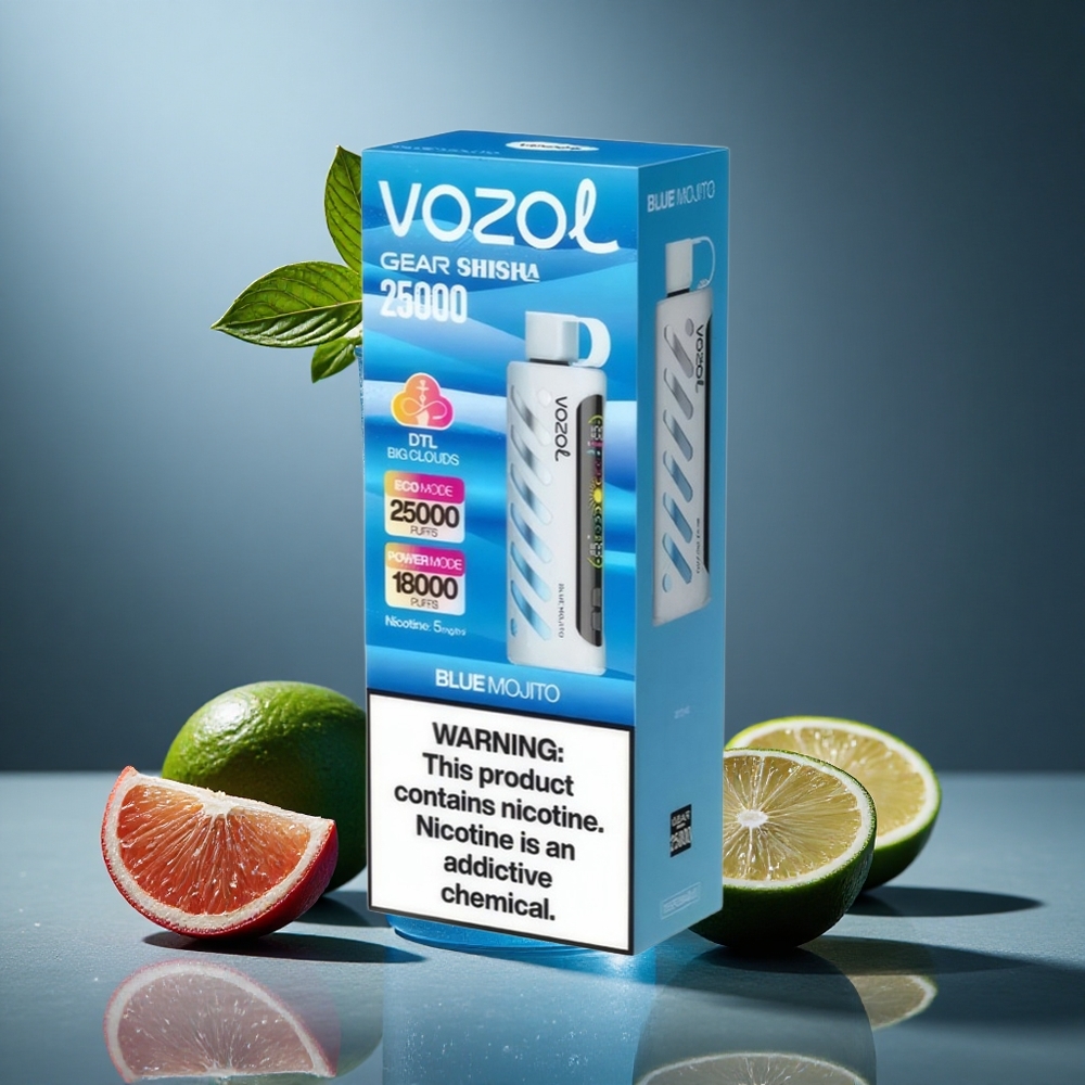 VOZOL Gear Shisha 25000パフ ブルーモヒート デュアルメッシュモード 1000mAh